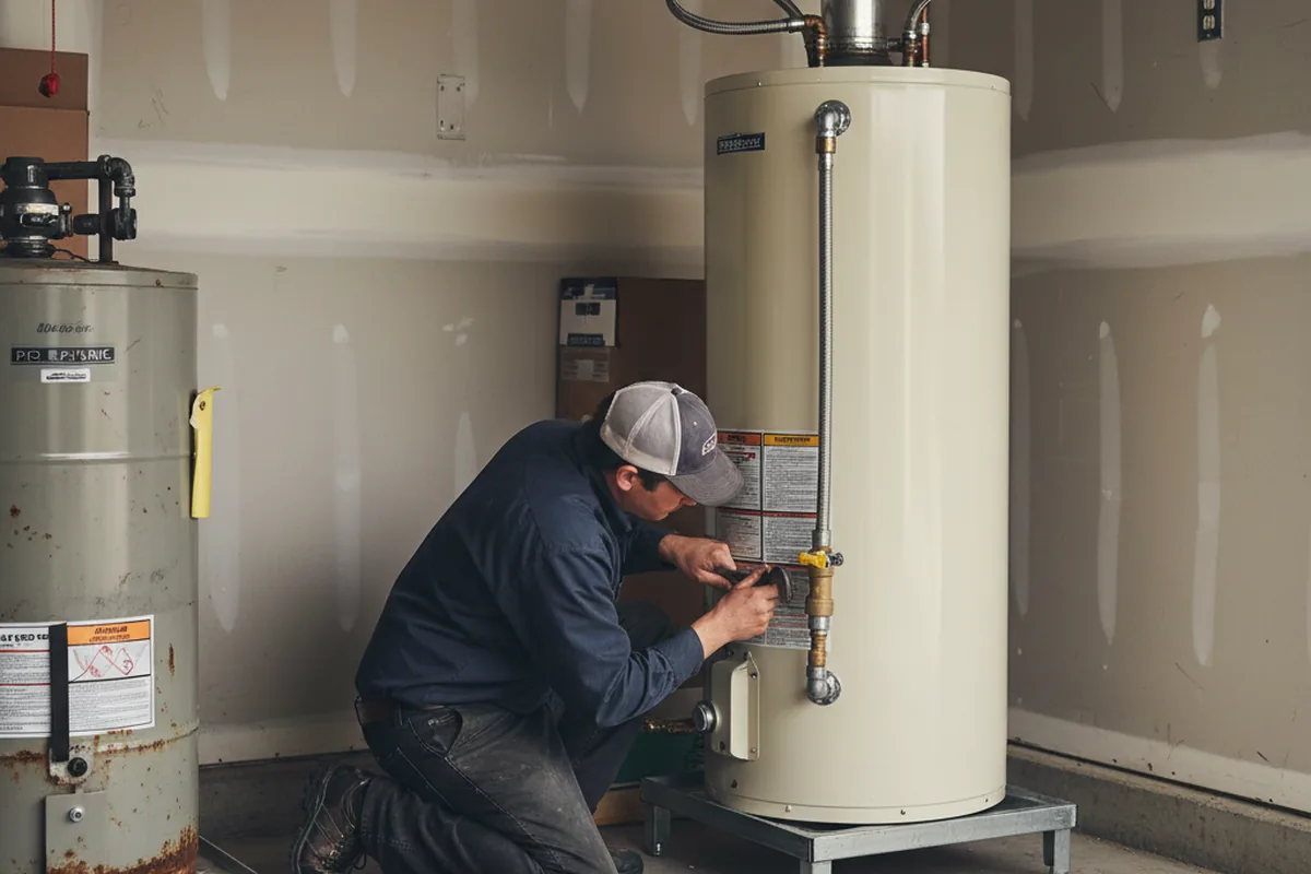Water heater and shutoff valve replacement in Dennis
